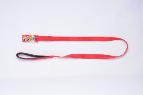 Taurus Nylon Air PU Padded Handle Lead 24mm X 120cm Red