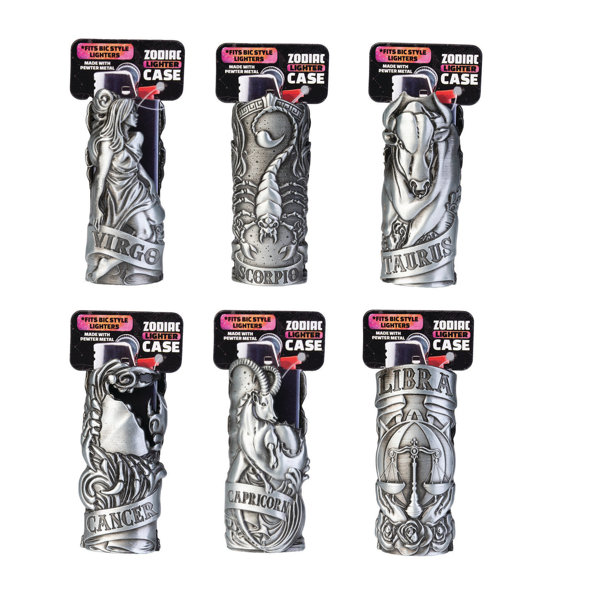 Smokezilla Zodiac Metal Lighter Case - Pack of 12