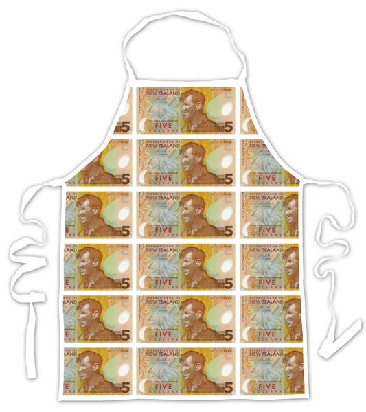 Apron - NZ 5 Dollar Bill - 80 x 62cm