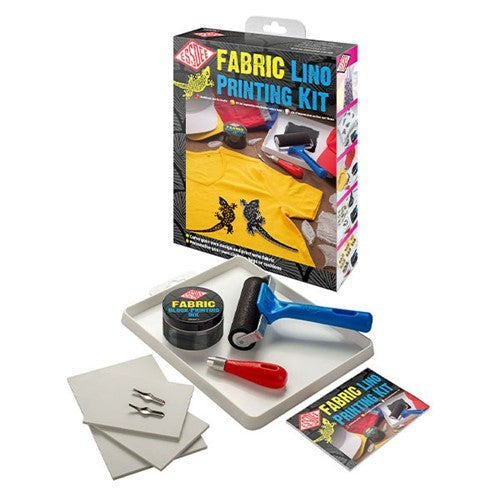 Essdee Fabric Lino Printing Kit for customizable fabric printing with tools, ink, and instructions for all skill levels.
