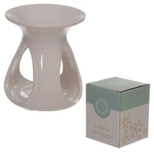 Ceramic Oil and Wax Burner - White Tear Drop (10.5cm)