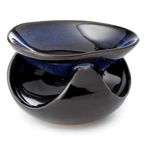 Ceramic Oil Burner - Abstract Dark Mottled 12.5cm (Set of 2)