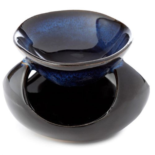 Ceramic Oil Burner - Abstract Dark Mottled 12.5cm (Set of 2)