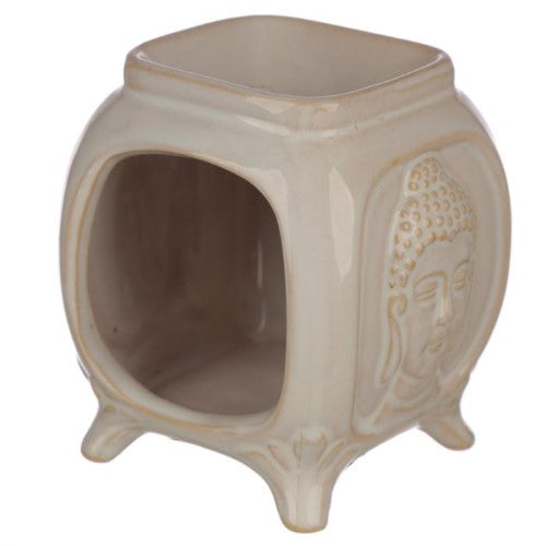 Ceramic Oil Burner - Eden Embossed Buddha 10.5cm (Set of 2 Asstd)