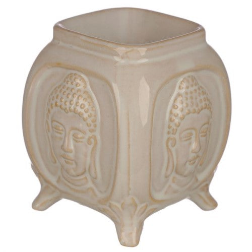Ceramic Oil Burner - Eden Embossed Buddha 10.5cm (Set of 2 Asstd)