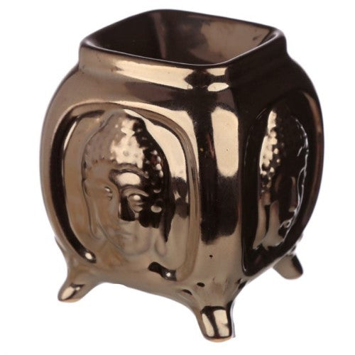 Ceramic Oil Burner - Eden Embossed Buddha 10.5cm (Set of 2 Asstd)