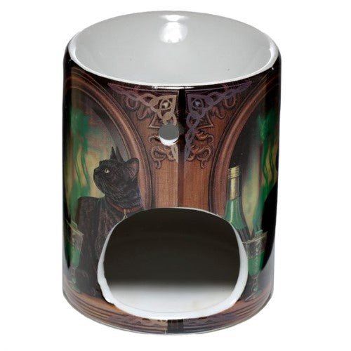 Ceramic Cat Oil Burner - Lisa Parker Absinthe (10cm)