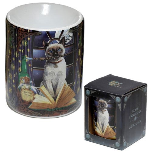 Ceramic Oil Burner - Lisa Parker Hocus Pocus Cat (10cm)