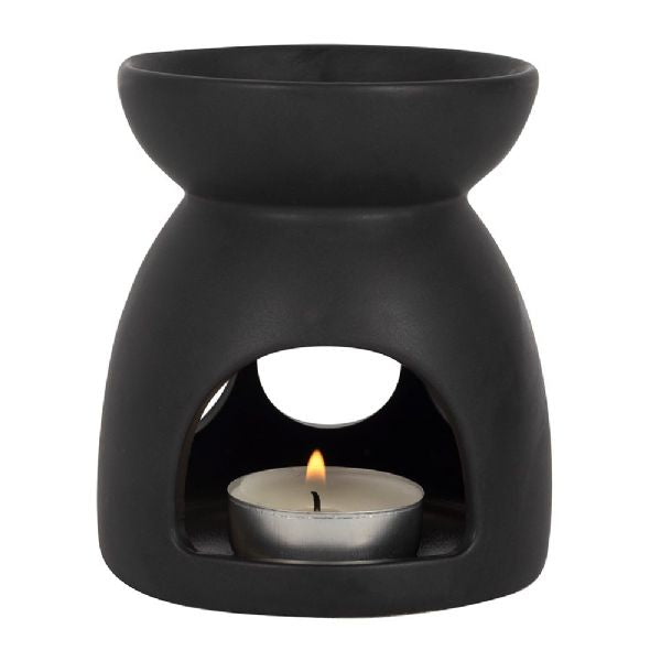 Oil Burner - Black Triple Moon Cut Out Oil Burner