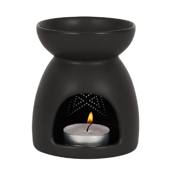 Oil Burner - Black Pentagram Cut Out Oil Burner