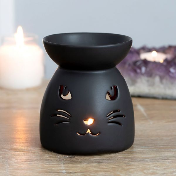 Oil Burner - Black Cat Cut Out Oil Burner