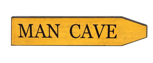 Yellow Street Sign - "Man Cave" - Vintage
