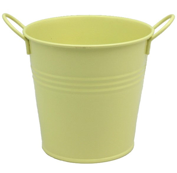 Metal Bucket Lemon. Metal Bucket with two handles.