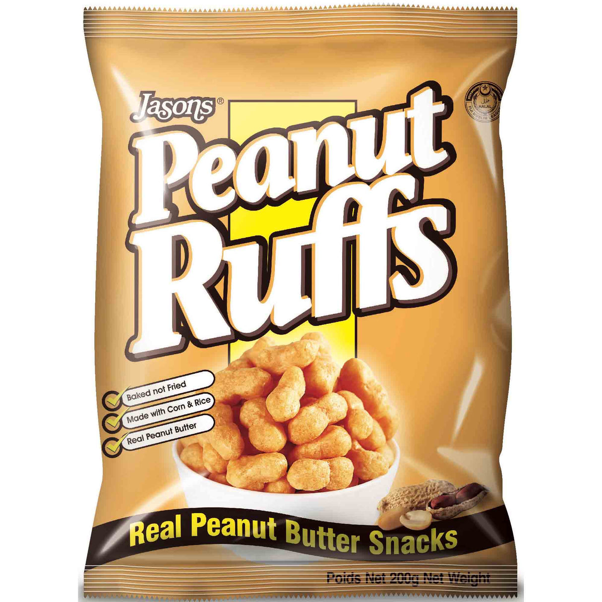 Jasons Peanut Ruffs 200g - Pack of 12