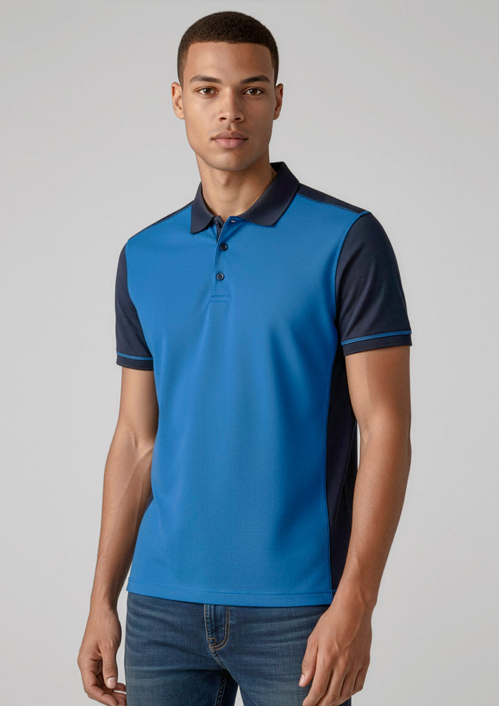 Dart Mens Short Sleeve Polo - Navy/Royal