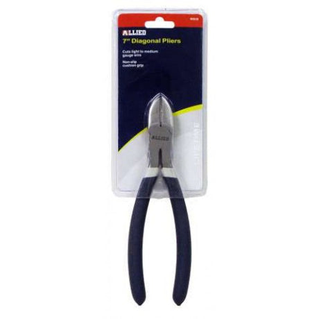 7-inch diagonal pliers with precision cutting edges and ergonomic cushion grips for comfort and control.