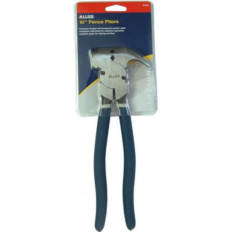 10-inch Smartfox AU fence pliers with precision cutting edges and cushioned grips for superior control and durability.
