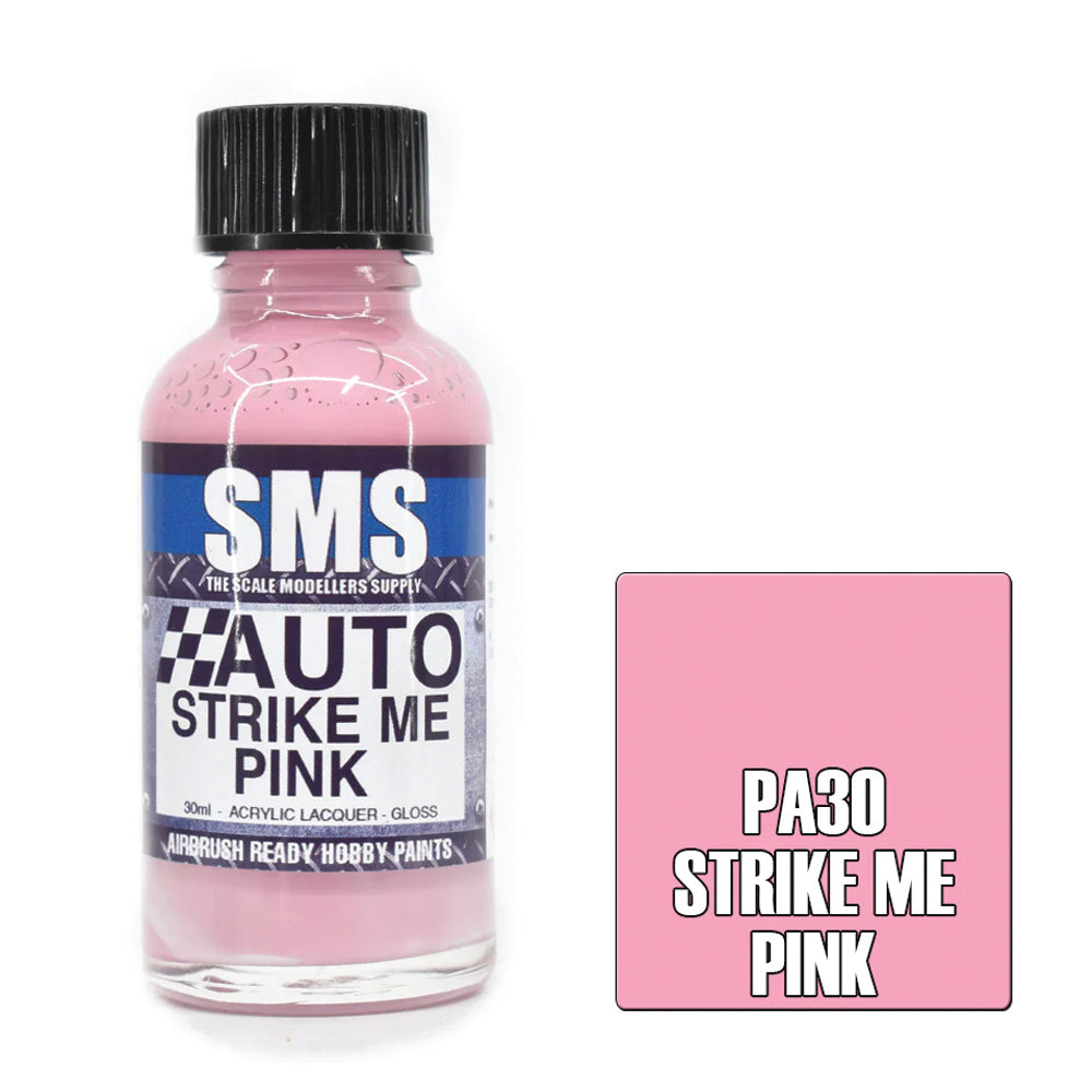AIR BRUSH PAINT 30ML STRIKE ME PINK ACRYLIC LACQUER SCALE MODELLERS SUPPLY