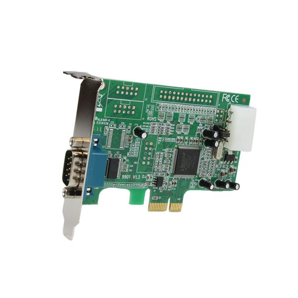 1-Port Low Profile RS232 PCI Express Serial Card with 16550 UART for connecting legacy devices and enhancing serial communications.