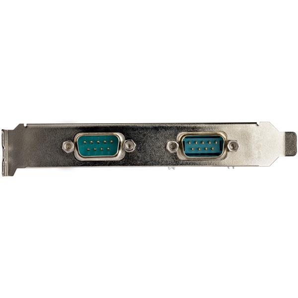 2 Port PCIe RS232 Serial Adapter Card for high-speed connections, compatible with Windows and Linux, supports dual DB9 ports.