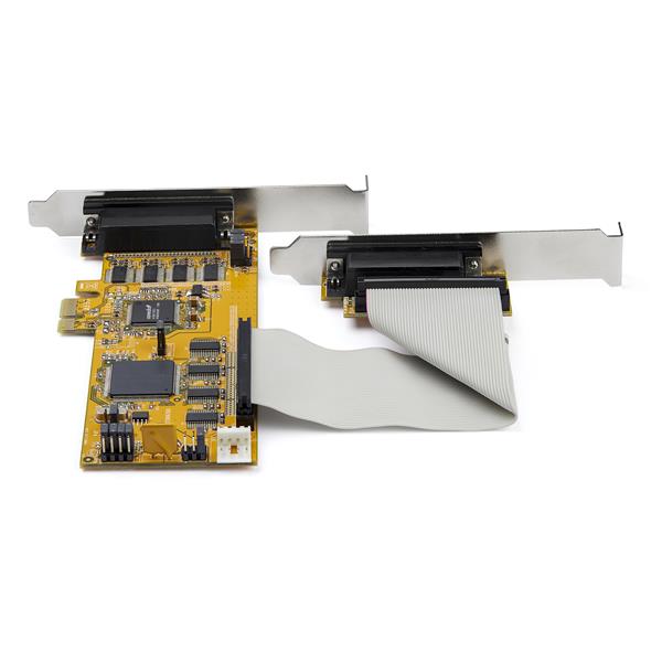 8-Port PCI Express Serial Card with low profile design, adding RS-232 DB9 ports for printers and scanners.