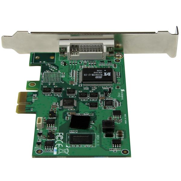 High-Definition PCIe capture card with 1080P support for HDMI, VGA, DVI, and component inputs, perfect for content creation.