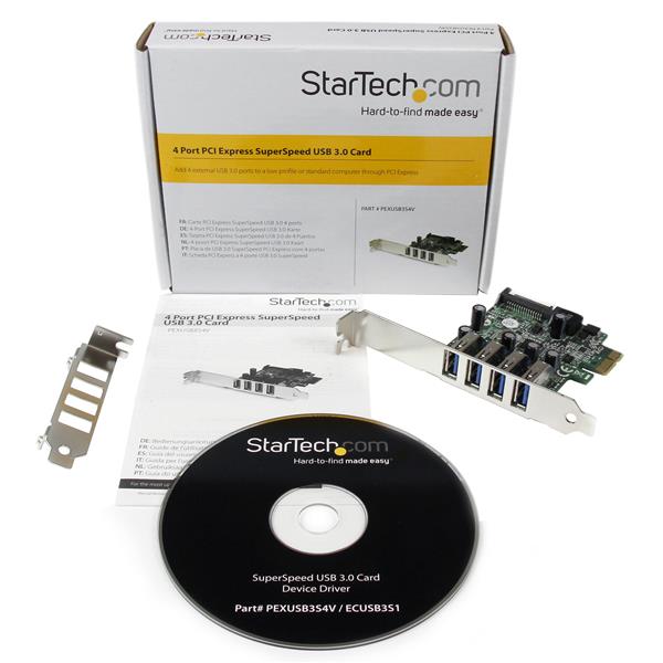 4-Port USB 3.0 PCIe Expansion Card with UASP Support for High-Speed Data Transfer