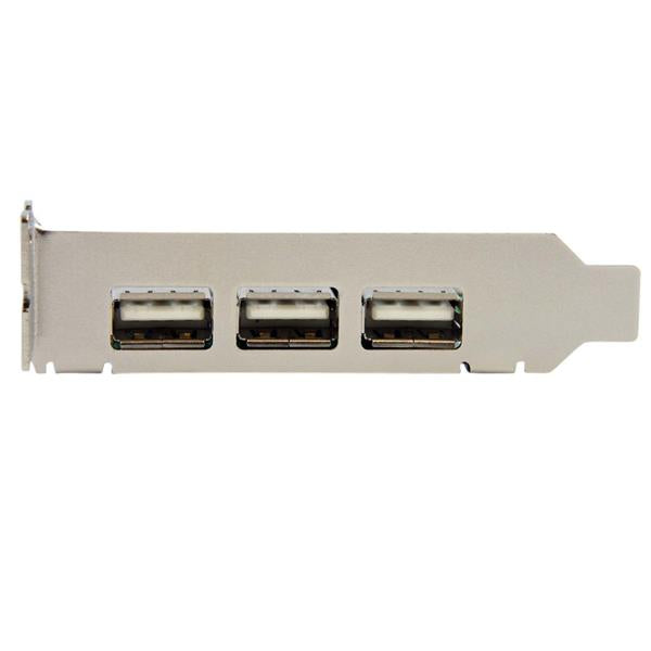 4 Port PCI Express Low Profile USB Card - High Speed USB 2.0 Expansion for Compact PCs