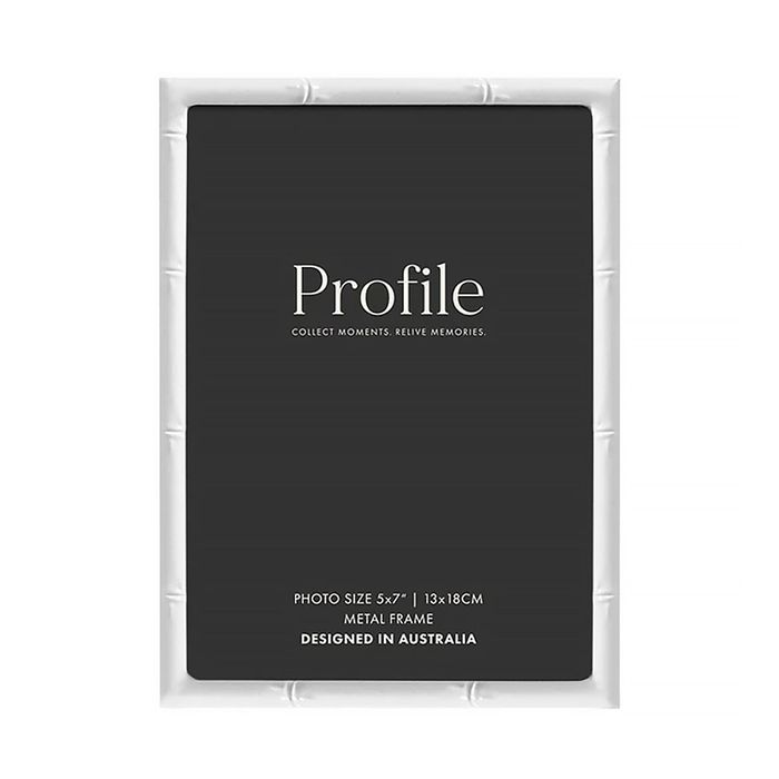 Bamboo White Metal Frame 5x7