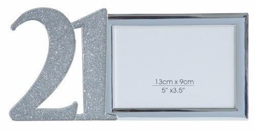 21st Photo Frame - Clear