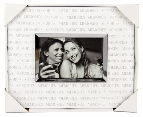 Shadow Words White Silver Photo frame - Memories