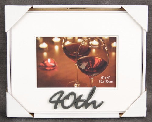 4x6 Photo Frame With Words - 40th