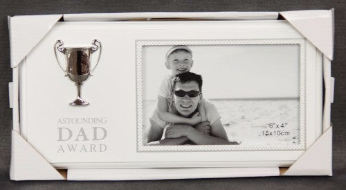 Photo Frame With Silver Trophy - Dad