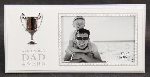 Photo Frame With Silver Trophy - Dad