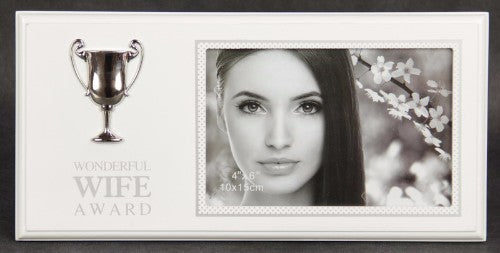 Photo Frame With Silver Trophy - Wife