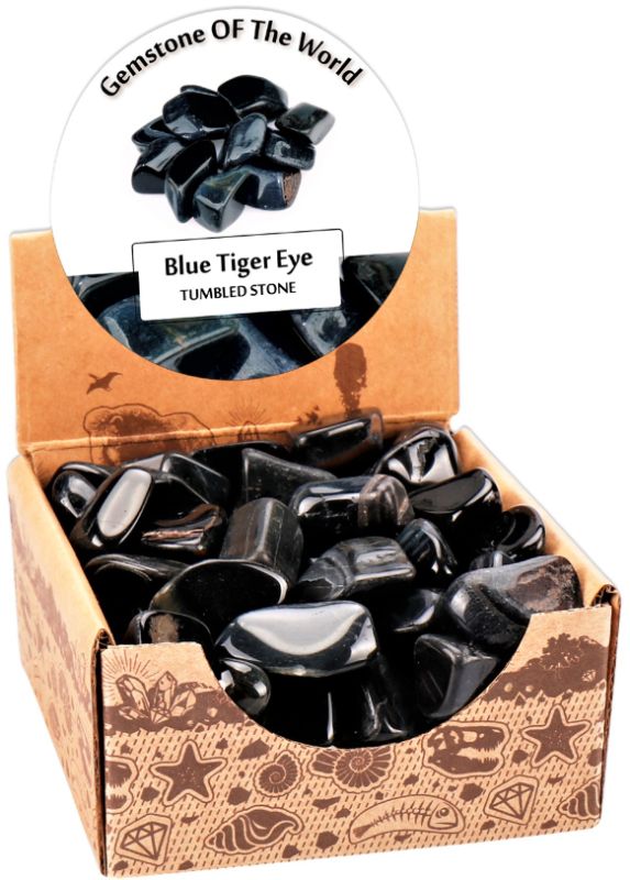 Tumbled stone - Blue Tiger Eye (0.5Kg Box)