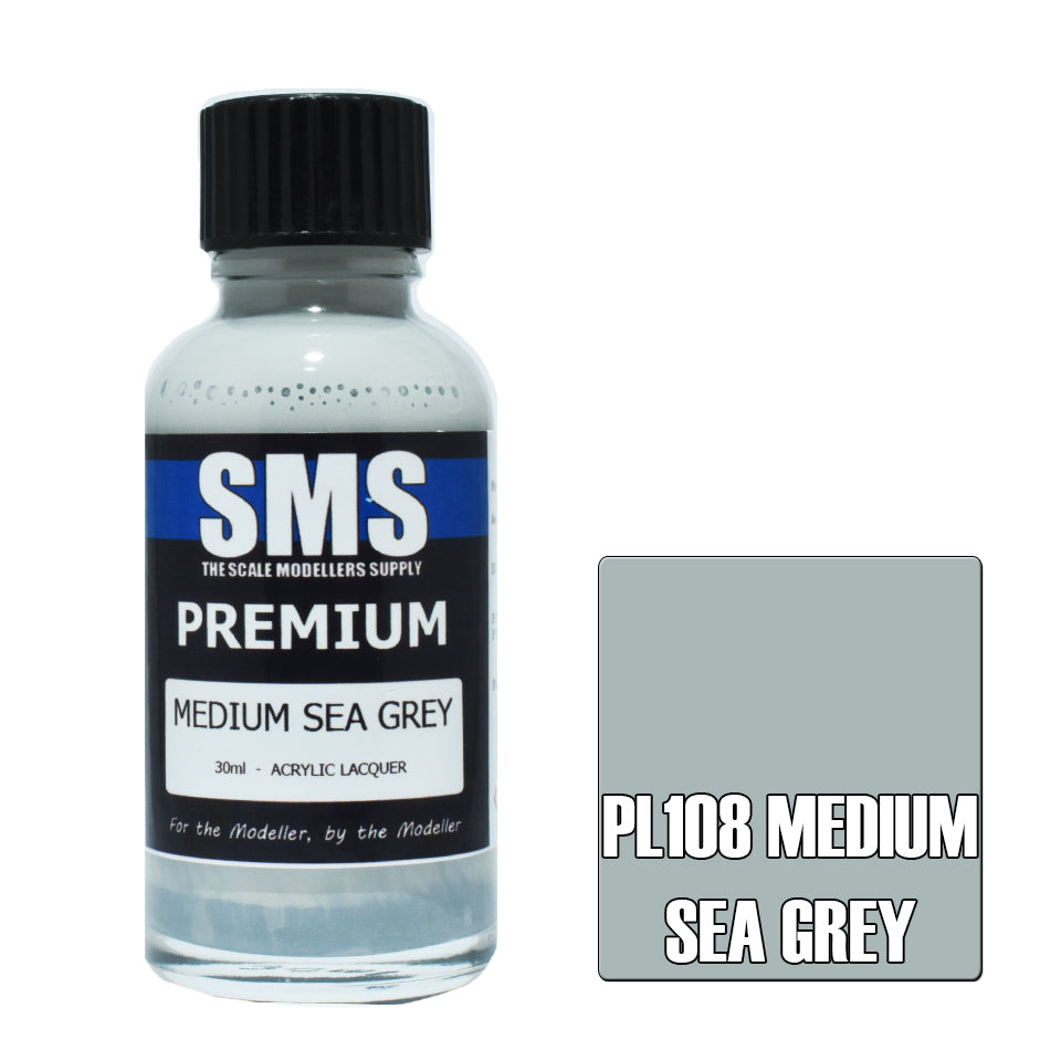 AIR BRUSH PAINT 30ML PREMIUM MEDIUM SEA GREY ACRYLIC LACQUER SCALE