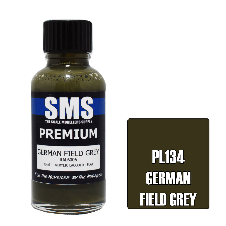 AIR BRUSH PAINT 30ML PREMIUM GERMAN FIELD GREY ACRYLIC LACQUER SCALE