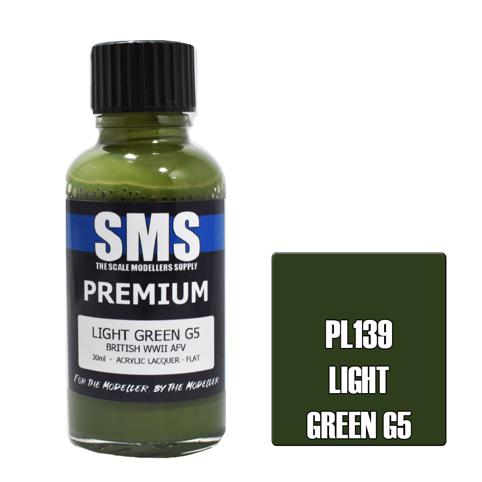 AIR BRUSH PAINT 30ML PREMIUM LIGHT GREEN G5 ACRYLIC LACQUER SCALE