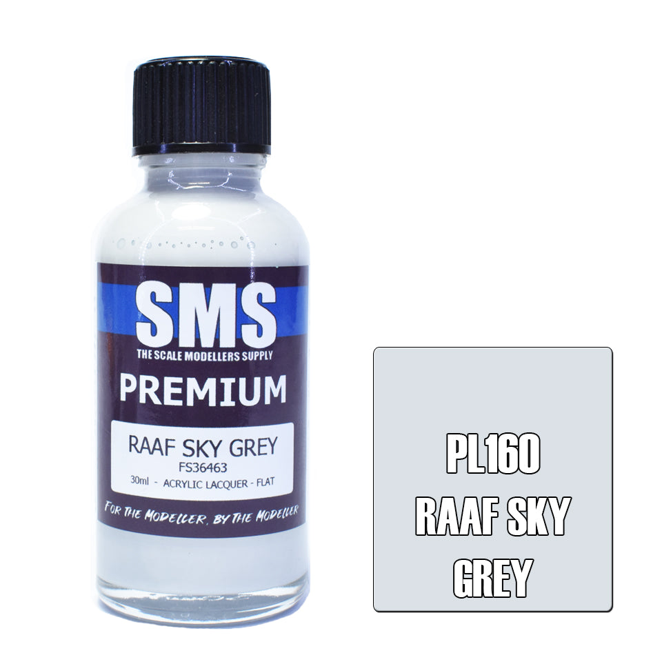 AIR BRUSH PAINT 30ML PREMIUM RAAF SKY GREY ACRYLIC LACQUER SCALE