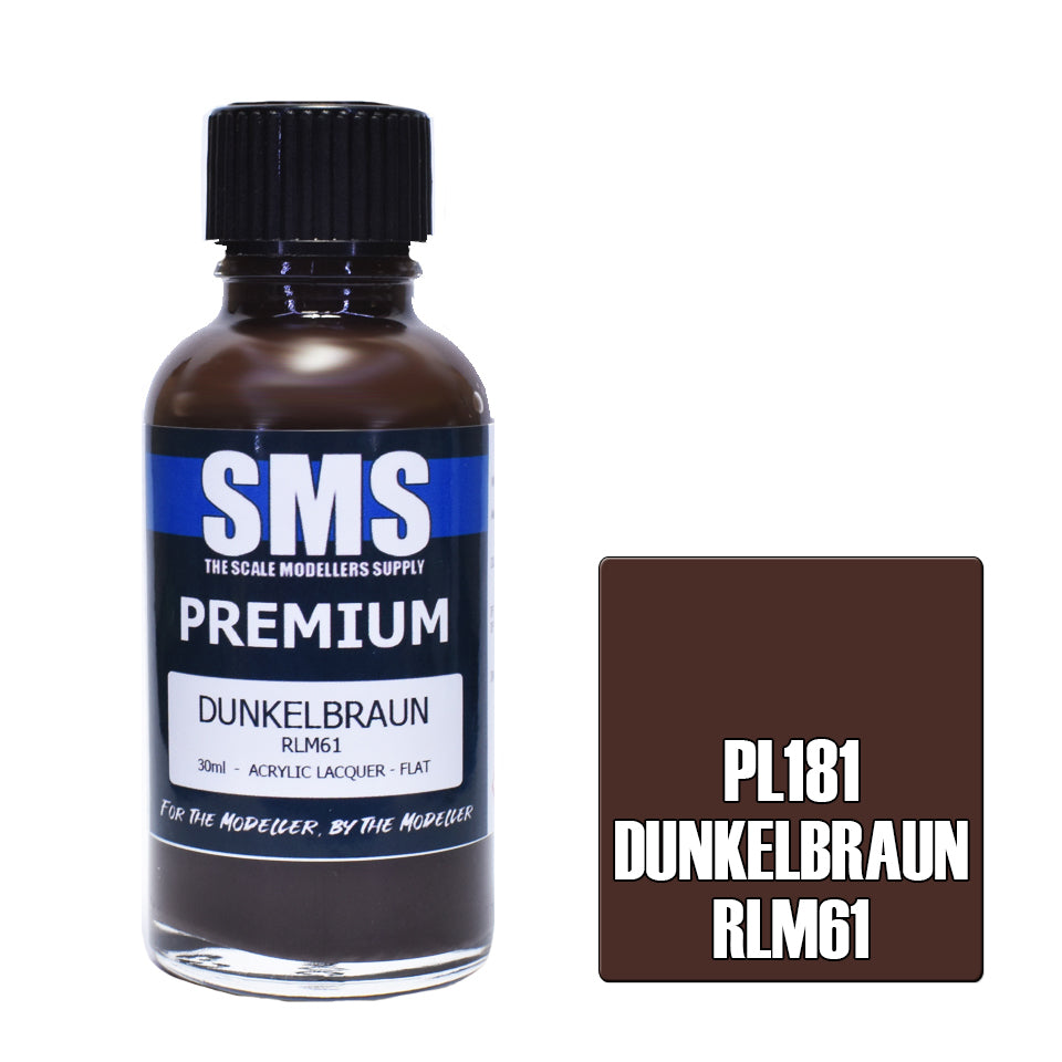 AIR BRUSH PAINT 30ML PREMIUM DUNKELBRAUN RLM61 ACRYLIC LACQUER SCALE