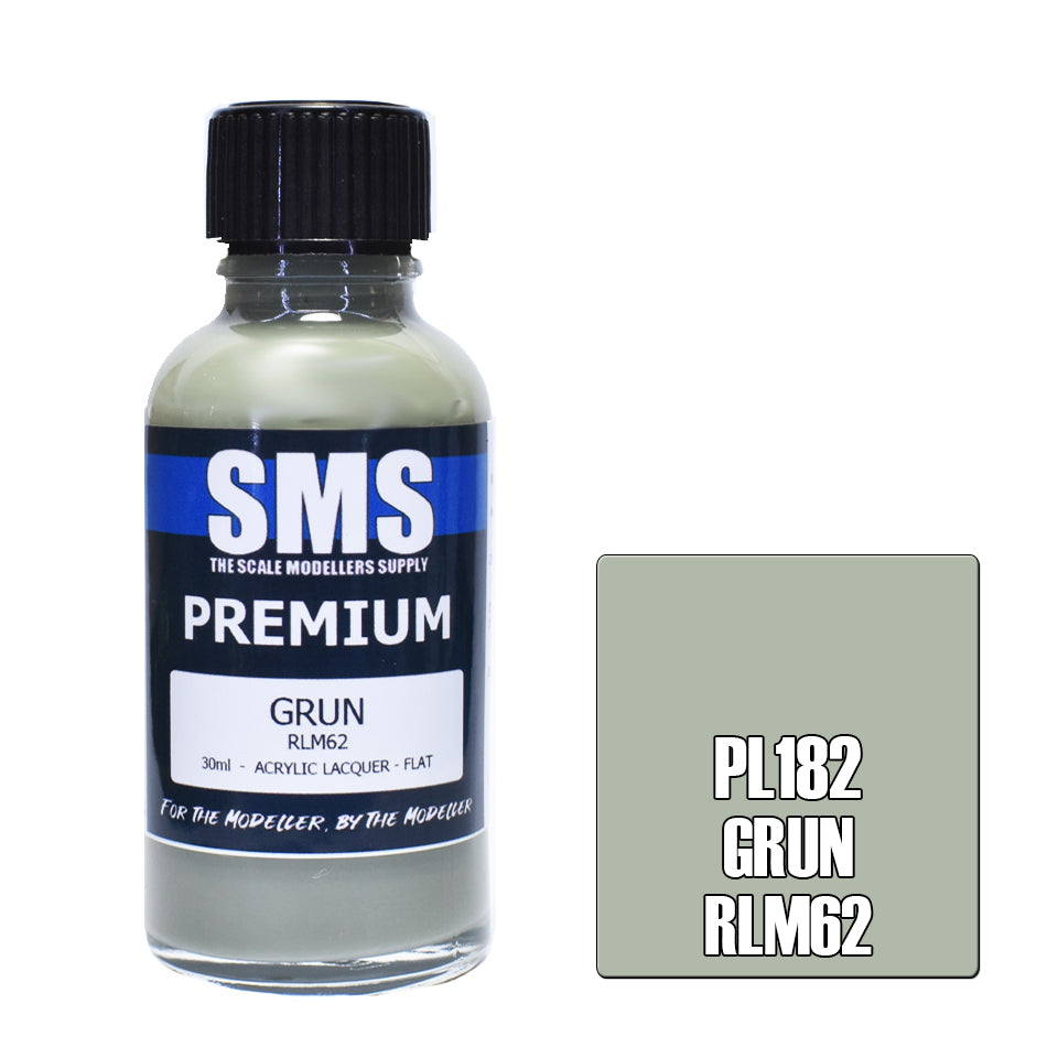 AIR BRUSH PAINT 30ML PREMIUM GRUN RLM62 ACRYLIC LACQUER SCALE MODELLERS SUPPLY