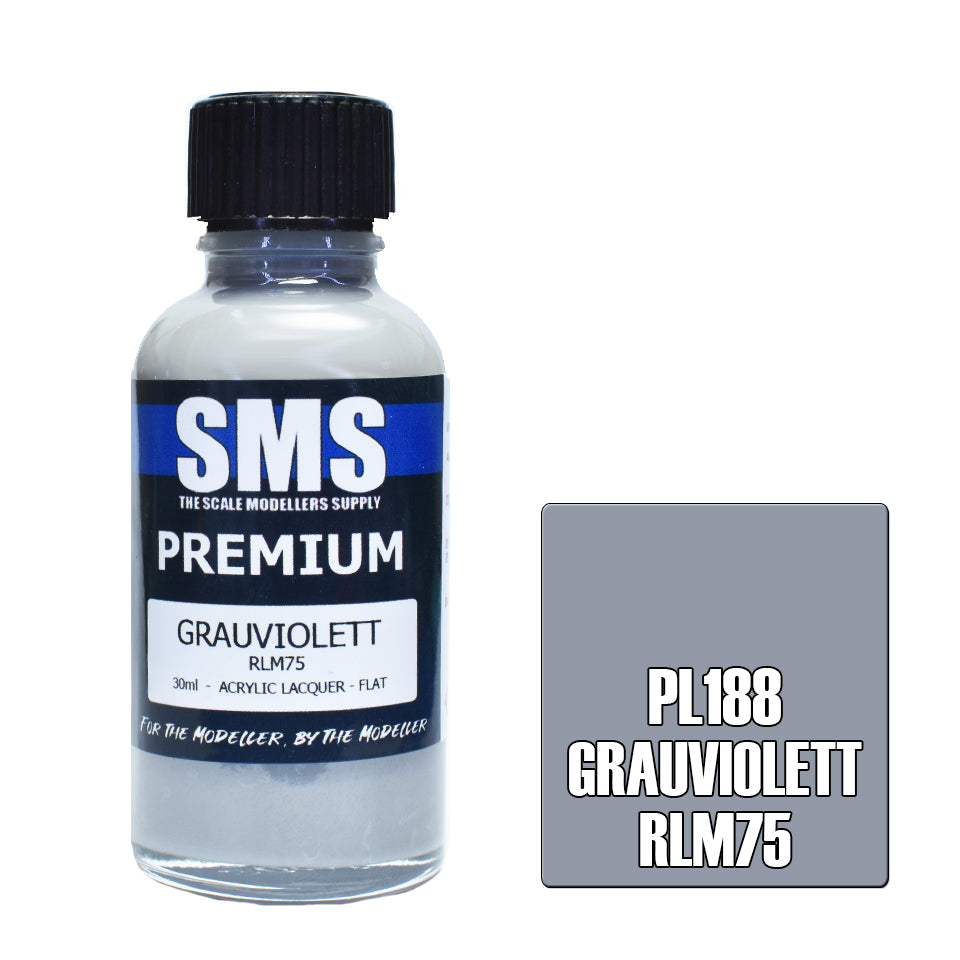 AIR BRUSH PAINT 30ML PREMIUM GRAUVIOLETT RLM75 ACRYLIC LACQUER SCALE