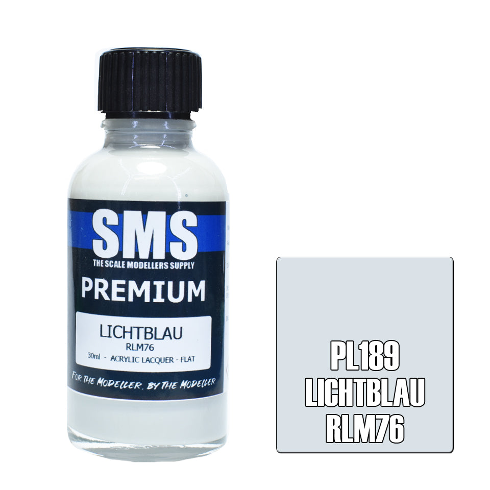 AIR BRUSH PAINT 30ML PREMIUM LICHTBLAU RLM76 ACRYLIC LACQUER SCALE