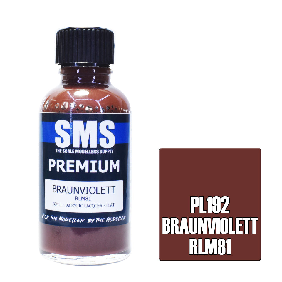 AIR BRUSH PAINT 30ML PREMIUM BRAUNVIOLETT RLM81 ACRYLIC LACQUER SCALE