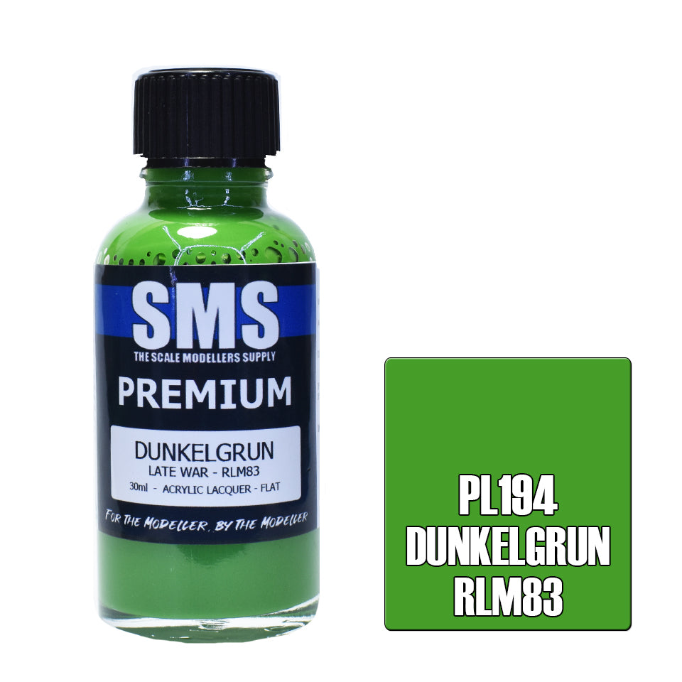 AIR BRUSH PAINT 30ML PREMIUM DUNKELGRUN RLM83 ACRYLIC LACQUER SCALE