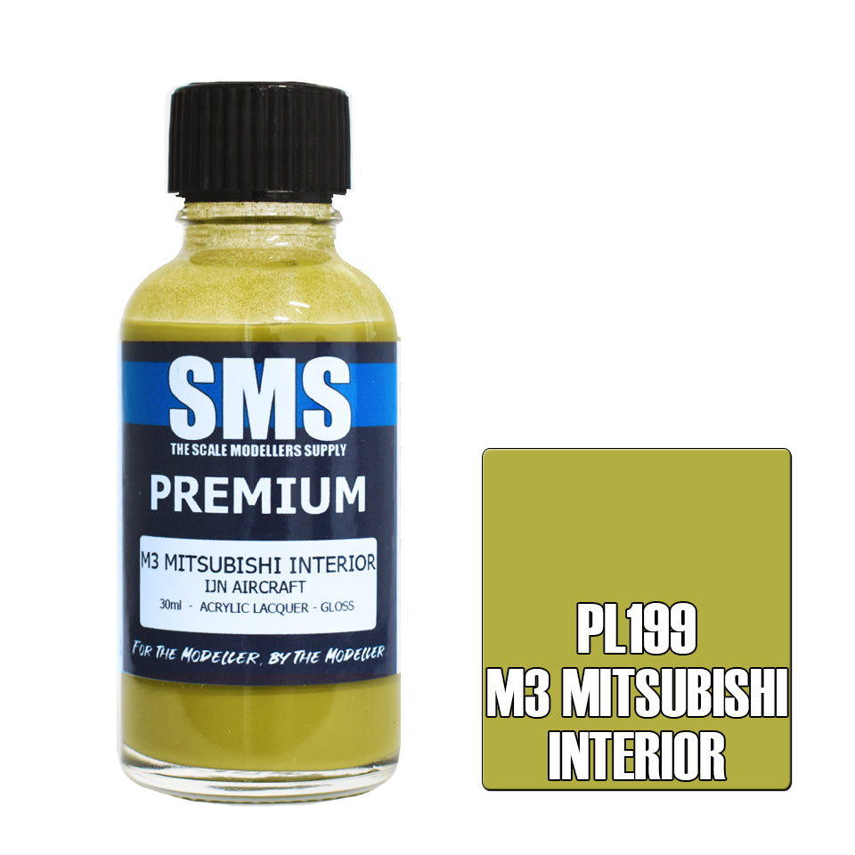 AIR BRUSH PAINT 30ML PREMIUM M3 MITSUBISHI INTERIOR ACRYLIC LACQUER SCALE