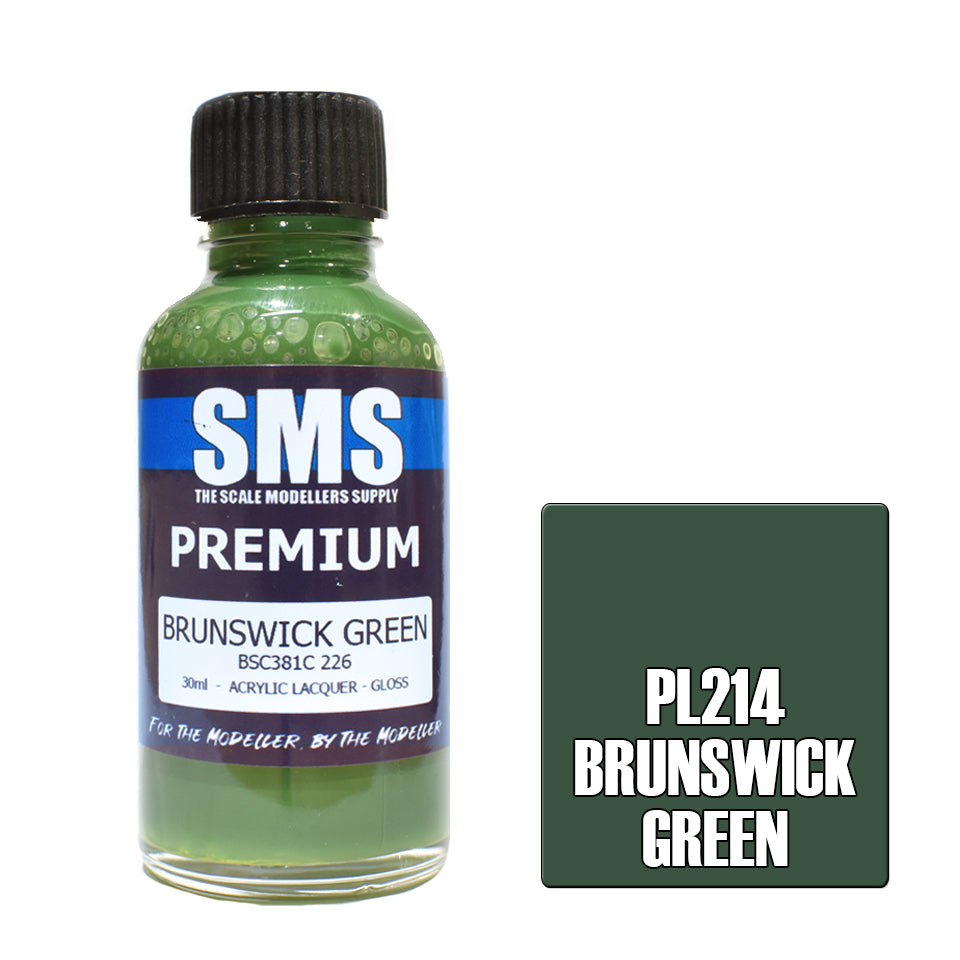 AIR BRUSH PAINT 30ML PREMIUM BRUNSWICK GREEN ACRYLIC LACQUER SCALE
