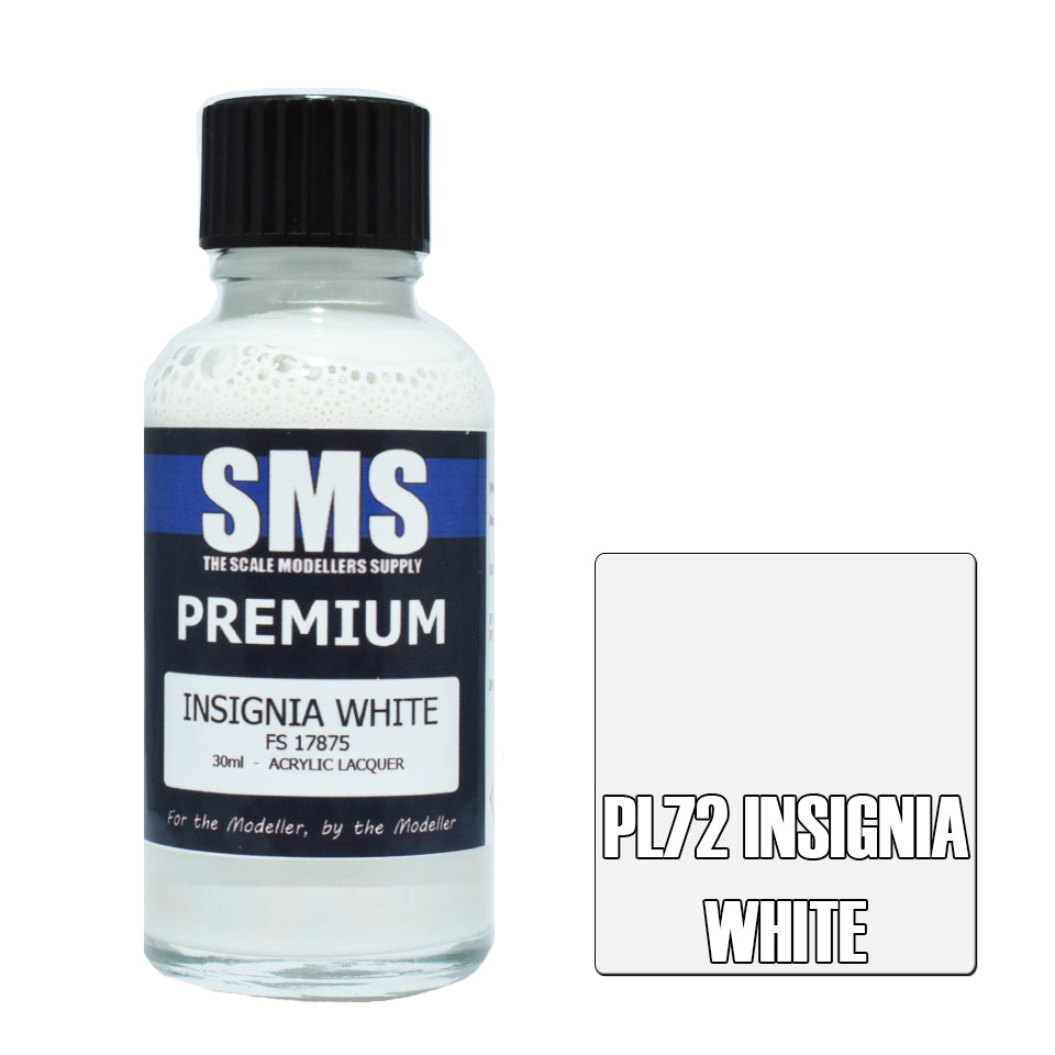 AIR BRUSH PAINT 30ML PREMIUM INSIGNIA WHITE ACRYLIC LACQUER SCALE