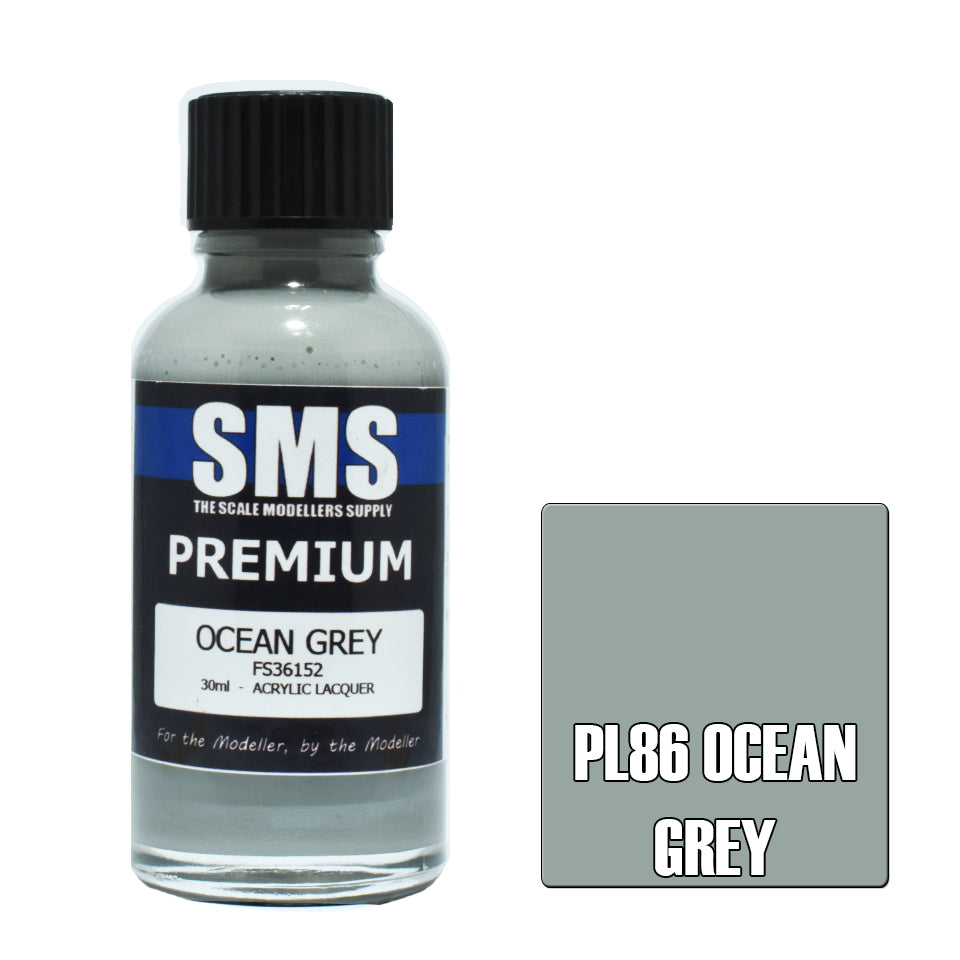 AIR BRUSH PAINT 30ML PREMIUM OCEAN GREY ACRYLIC LACQUER SCALE MODELLERS SUPPLY